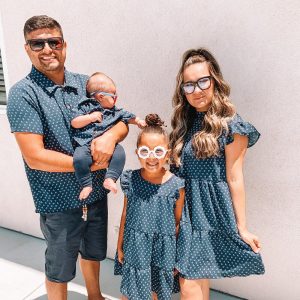 JJ Navy Father’s day matching outfits | coordinating outfits | mommy and me | daddy and me | matching outfits | gifts for dad |gifts for him